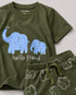 The Hello Friend Cotton Short Set (Army Green)