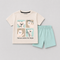 Koala Adventure Cotton Short Set (Cream & Mint Green)
