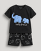 The Hello Friend Cotton Short Set (Charcoal Grey)