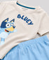 Bluey Skybound Cotton Short Set (Beige & Sky Blue)