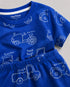 Tractor Tracks Cotton Short Set (Royal Blue)