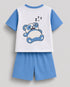 Do Your Own Thing Cotton Short Set (Sky Blue & White)