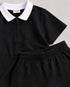 Classic Zip Polo Set (Black)