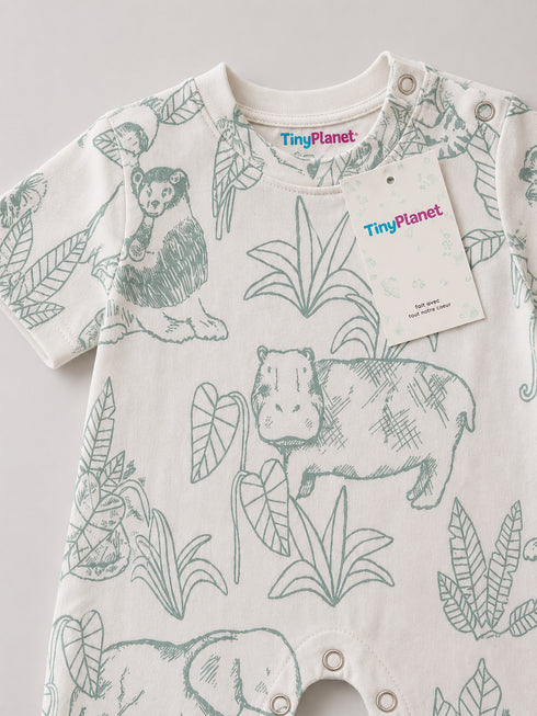 Safari Sketch Soft Cotton Romper