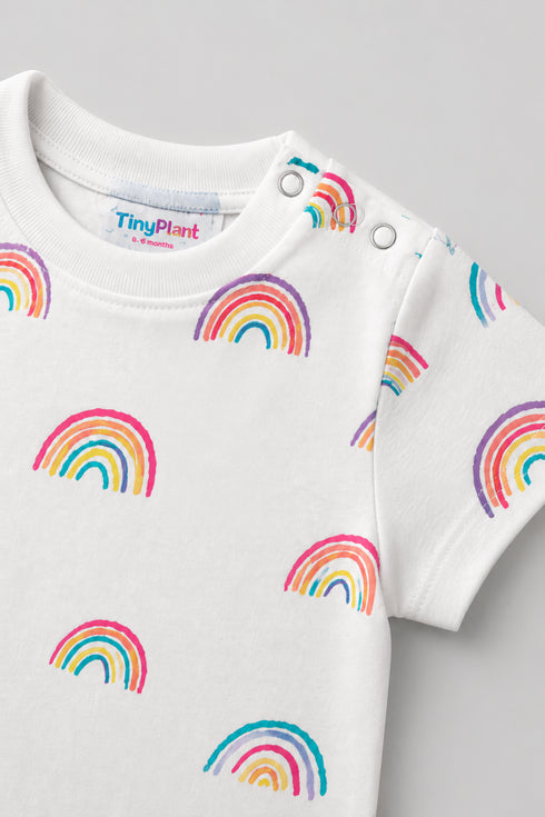 Rainbow Joy Soft Cotton Romper
