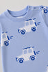 Blue Car Soft Cotton Romper