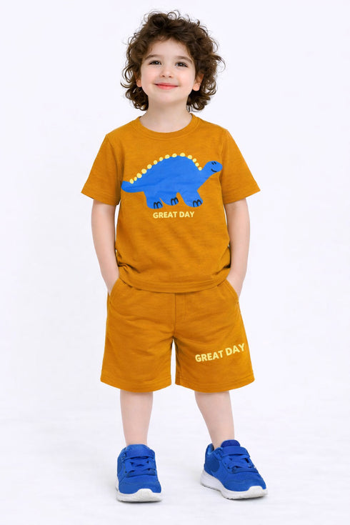 Great Day Cotton Short Set (Mustard)