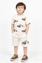 Little Roadster Cotton Short Set (Cream)
