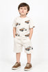 Little Roadster Cotton Short Set (Cream)