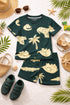 Jungle Friends Cotton Short Set (Dark Green)