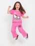 Frill Sleeves Hello Kitty Cotton Trouser Set (Pink)