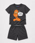 Angry Garfield Cotton Short Set (Charcoal Grey)