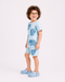 Elephant Themed Cotton Short Set (Baby Blue)