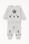 Tiny Tiger Themed Fleece Suit (Stone Grey)