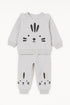 Tiny Tiger Themed Fleece Suit (Stone Grey)