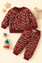Mini Maze Themed Fleece Suit (Burgundy)