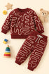Mini Maze Themed Fleece Suit (Burgundy)