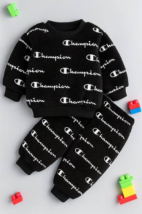 Logo Mania Fleece Suit (Black)