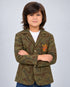 Royal Scribble Imported Cotton Blazer (Green)