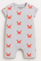 Lil' Crab Themed Cotton Romper (Ivory)