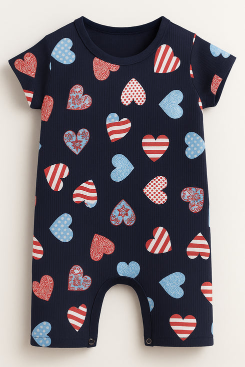 Love Bugs Cotton Romper (Black)