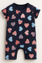 Love Bugs Cotton Romper (Black)