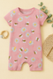Honey Bee Themed Cotton Romper (Baby Pink)