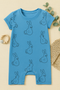 Lil' Bunny Themed Cotton Romper (Dodger Blue)