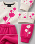 The Floral Bloom Fleece Suit (Off-White & Pink)