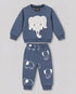 Little Elephant Themed Fleece Suit (Dusty Blue)