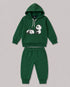 The Lazy Panda Hooded Fleece Suit (Dark Green)