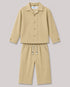 Imported Corduroy Button-Down 2 Piece Set (Beige)