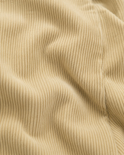 Imported Corduroy Button-Down 2 Piece Set (Beige)