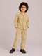 Imported Corduroy Button-Down 2 Piece Set (Beige)