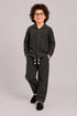 Imported Corduroy Button-Down 2 Piece Set (Black)
