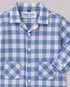 Imported Cotton Checkered Button-Down 2 Piece Set (Blue & White)