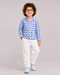 Imported Cotton Checkered Button-Down 2 Piece Set (Blue & White)