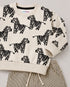 The Zebra Themed Fleece Suit (Light Grey)