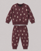Alphatbet & Numbers Themed Fleece Suit (Maroon Brown)