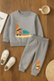 Foxy Festive Fleece Suit (Ash Grey)