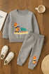 Foxy Festive Fleece Suit (Ash Grey)