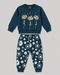 The Floral Grace Fleece Suit (Deep Teal)