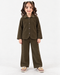 Imported Corduroy Button-Down 2 Piece Set (Dark Olive)