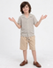 Classic Check Imported Wash & Wear 2 Piece Set (Beige)