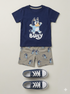 Bluey Themed Cotton Short Set (Navy & Koala Grey)