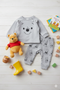 The Pooh Peek-a-Boo Fleece Suit (Heather Grey)