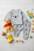 The Pooh Peek-a-Boo Fleece Suit (Heather Grey)