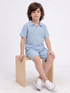 Imported Textured Wash & Wear 2 Piece Set (Sky Blue)