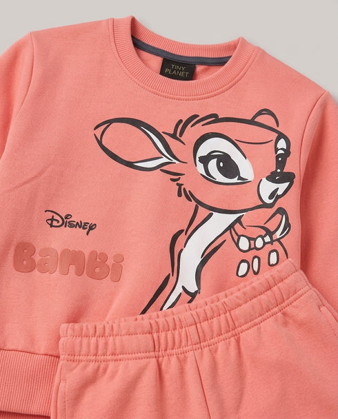 The Gentle Bambi Fleece Suit (Peach Coral)