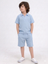Imported Textured Wash & Wear 2 Piece Set (Sky Blue)